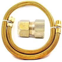Mangueira Latão 1,20mt + Adaptador Instalação Gás Glp e Gn - Contuflex