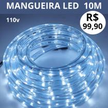 Mangueira Led 10m branco frio 110v decoração Natal Luz