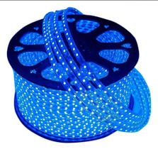 Mangueira Led AZUL 5050 Chata 5.0W/5. 35W/m. 5 metro, 110v ou 220v + Conector Mangueira Led AZUL 5050 Chata 5.0W/5. 35W/m. 5 metro, 110v ou 220v + Conector