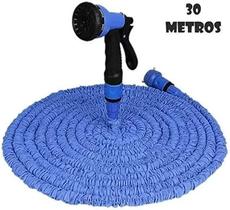 Mangueira Mágica: Estica e Encolhe 30m Azul 7 Jatos