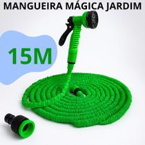 Mangueira Mágica Jardim Expansível Elástica Flexível 15m Retrátil Plantas Carros Lavagem Multiuso