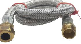 Mangueira metálica inox fogão cozinha dako macho 80 cm