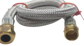Mangueira metálica inox fogão cozinha dako macho 80 cm