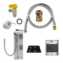 Mangueira Nitrilica Kit Instalção Gás Glp/gn 0,80cm