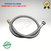 Mangueira P/gas flexivel Malha Aço 80 Cm Fogão Cooktop