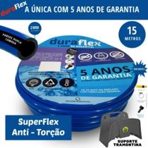 Mangueira para Casa Siliconada Azul 15Metros + Suporte DuraFlex