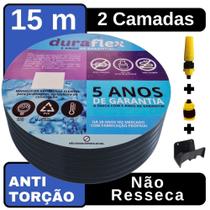 Mangueira para Jardim 15M. Black Luxor + Suporte DuraFlex