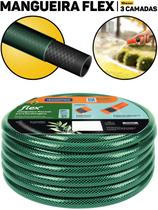 Mangueira Para Jardim Tramontina Flex 10m Em PVC 3 Camadas Com Engate Rosqueado E Esguicho Mangueira Para Jardim Tramontina Flex 10m Em PVC 3 Camadas Com Engate Rosqueado E Esguicho