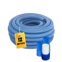 Mangueira Para Piscina Com 12 Metros + Ponteiras E Adaptador
