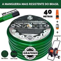 Mangueira para Quintal 40M. com Carrinho Enrolador - GrafenoFlex Verde