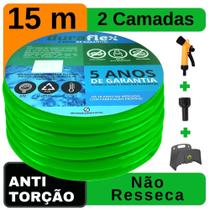 Mangueira para Quintal Siliconada Verde 15 M + Suporte DuraFlex