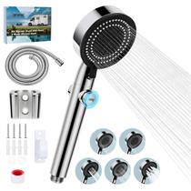 Mangueira para RV Showerhead XFIRE-GEAR 1,5 m 5+1 Modo Prata