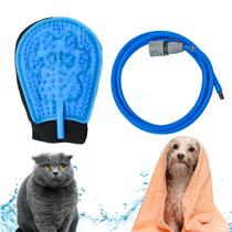Mangueira Pet Luva Banho Cães Gatos Massageador Chuveirinho