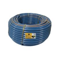 Mangueira Plástica Azul Marcação Laranja com Anti UV 3/4" Rolo 50 metros - Volpato, Opção: Azul