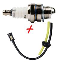 Mangueira+plug+filtro Gasolina + Vela Roçadeira Motosserra Amarelo Mangueira+plug+filtro Gasolina + Vela Roçadeira Motosserra Amarelo