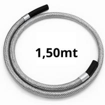 Mangueira Pra Gás Revestida 1,5mt com 2 Abraçadeira