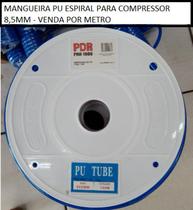 Mangueira pu espiral para compressor pu 8x5mm - por metro