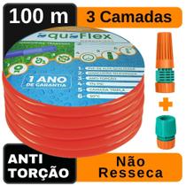 Mangueira Quintal AquaFlex Trançada Antitorção 100 Metros