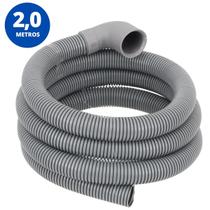 Mangueira Saída Água Máquina De Lavar Universal 2m Metros Cinza Ledmang
