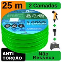 Mangueira Siliconada Verde 25Mts + Suporte DuraFlex