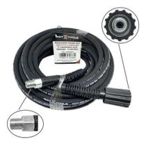 Mangueira Trama Aço M2214 x Engate Rápido para Lavadoras Alta Pressão - 12 Metros Mangueira Trama Aço M2214 x Engate Rápido para Lavadoras Alta Pressão - 12 Metros