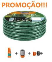 Mangueira Tramontina Flex 3 Camadas Verde 1/2" 15mt + Kit De Engates