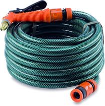 Mangueira trancada 1/2" verde 10m hidro pistola - Forceline