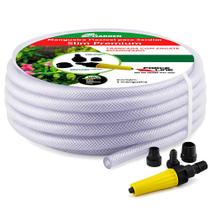 Mangueira Trançada 15m Slim Transparente com Engate e Esguicho Force Line