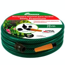 Mangueira Trançada 20m Slim Verde Engate/Esguicho Force Line