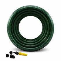 Mangueira Trançada 30m Slim Verde com Engate e Esguicho Force Line