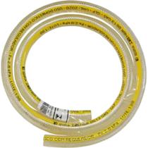 Mangueira Trançada Botijão Fogão Gás GLP Flexível PVC/Poliester 10mm x 3,9 Ibirá 1,25 Metros Inmetro