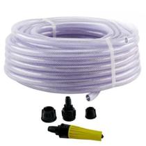 Mangueira Trancada de 7/16" Transparente com 30 Metros Engate Rosqueado + Esquicho - 0190400090 - FORCE LINE Mangueira Trancada de 7/16" Transparente com 30 Metros Engate Rosqueado + Esquicho - 0190400090 - FORCE LINE