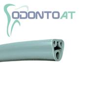 Mangueira Tripla Oblate PU Cinza Pontas Seringa Alta e Baixa Rotação Equipo Cadeira Odontológica