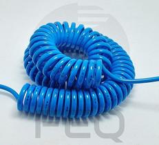 Mangueira / tubo espiral azul poliuretano - pu 8 x 5,5 azul 15metros