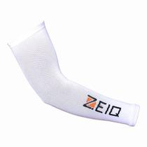 Manguito de Compressão Zeiq Branco - Logo Preto e Laranja Manguito de Compressão Zeiq Branco - Logo Preto e Laranja