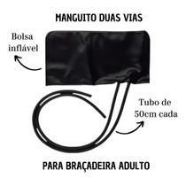 Manguito Duas Vias 2 Dois Tubos Para Aparelho de Pressão Pressao Aneróide Aneroide Esfignomanometro Accumed Premium