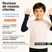 Manguito Infantil Proteção Uv50 Futebol Esportes Tempestal