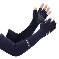 Manguito Longo Térmico Compressão Gold Sports Ice com Dedos Dry II Proteção Solar Uv+50 - 2 pçs Manguito Longo Térmico Compressão Gold Sports Ice com Dedos Dry II Proteção Solar Uv+50 - 2 pçs