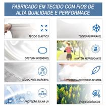 Manguito Longo Térmico e Compressão Gold Sports X Tiger Dry III Proteção Solar Uv+50 - 2 pçs