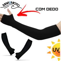 Manguito Motoboy Militar Tático Ciclismo Térmico Futebol Esportes Proteção Dedos Braços Solar Uv 50+