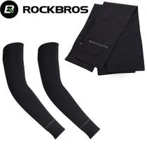 Manguito Preto Vôlei Corrida Bicicleta Proteção Uv Unissex RockBros XT9002 Manguito Preto Vôlei Corrida Bicicleta Proteção Uv Unissex RockBros XT9002