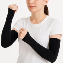 Manguito Proteção Solar UV50+ Par Manga Longa Esportivo Mangote Vôlei Cobertura da Mão Unissex