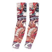 Manguitos para braços AHXN UPF 50+ com design de tatuagem e efeito refrescante Manguitos para braços AHXN UPF 50+ com design de tatuagem e efeito refrescante