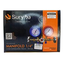 Manifold 1/4" com Mangueira 90Cm R410 Suryha 80150.033