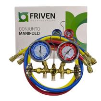 Manifold Ar Cond Com Glicerina R22 R134 R410 Mangueira 90cm