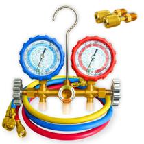Manifold c/mangueira 36" r410a/r22/r134a/r404a yellow/blue/r