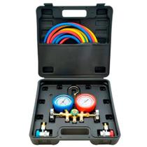 Manifold com Mangueiras 150cm + Engates com Maleta R134