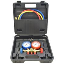 Manifold com Mangueiras 90cm R22/R134/R404 com Maleta Premium Suryha