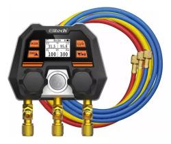 Manifold Digital 2 Vias Ms-100 Elitech + Mangueiras R22/134