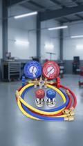 Manifold p/ Ar Condicionado 3 Mangueiras 150cm + Engates